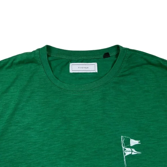 FIVE FOUR Los Angeles Drifter Paddle Flag T Shirt L Green Boat - Picture 3 of 11